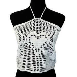 MEMORIAL DAY NORDSTROM ~ Halter Neck Crochet Top Size 1 / Small BOHO